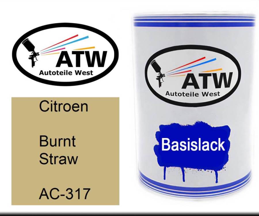 Citroen, Burnt Straw, AC-317: 500ml Lackdose, von ATW Autoteile West.